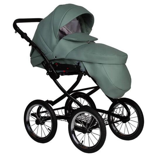 Коляска Jovola Tessa Classic Eco Plus 14 2 в 1 / Te 01 (шалфей кожа)