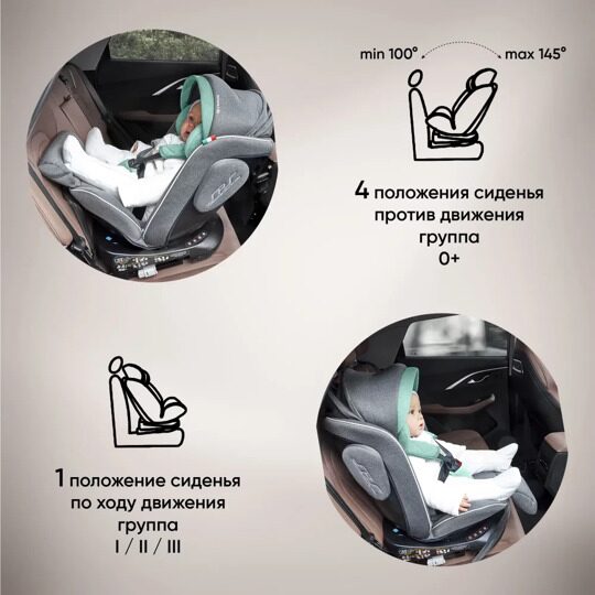 Автокресло Sweet Baby Fortuna 360 SPS Isofix (0-36) / Grey-Turquoise
