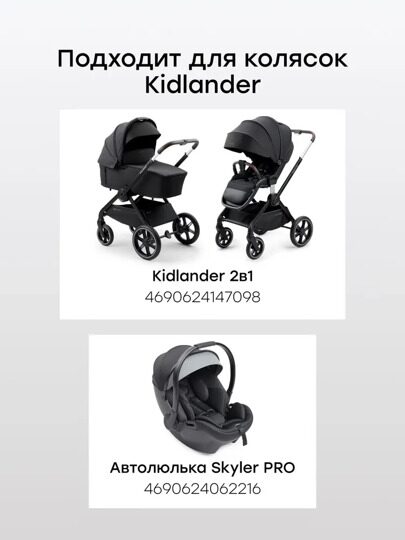 Адаптер для коляски Happy Baby KIDLANDER и автолюльками SKYLER PRO и SAFER,  40092