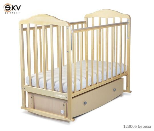 Детская кроватка СКВ 123005-5 Береза снежная