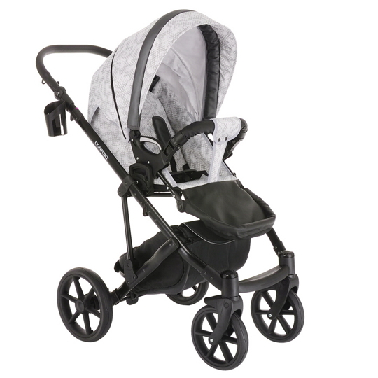 Коляска Pituso CONFORT Plus 2 в 1 Хамелеон+Кожа Серая