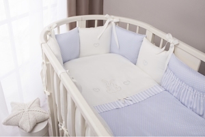 Комплект для овальной кроватки Perina Неженка Oval (7 предметов) НО7.4-125х75 Голубой