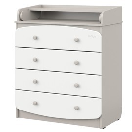 Пеленальный комод Indigo Classic 800/4 МДФ, ЛДСП / кашемир-белый