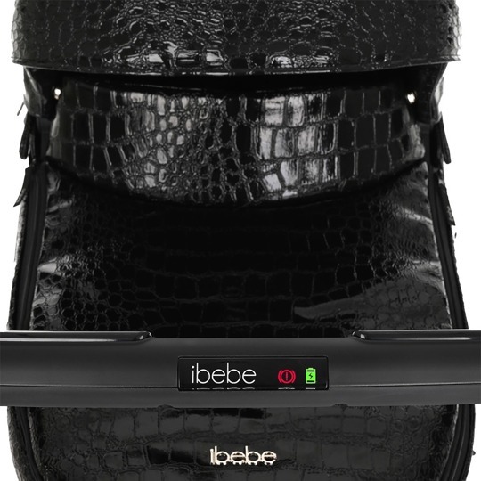 Коляска Ibebe I-Stop Leather Crocodile 2 в 1 Black/Black