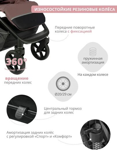 Прогулочная коляска Indigo CORSA / розовый