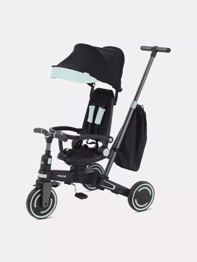 Детский трехколесный велосипед с ручкой MOWBaby TRIXIE MC055 / Black-green