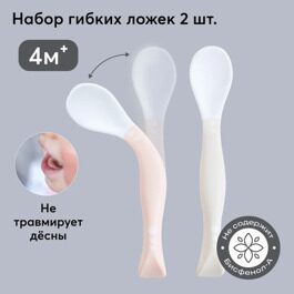 Набор ложек для кормления Happy Baby 15003 / Pink&milky