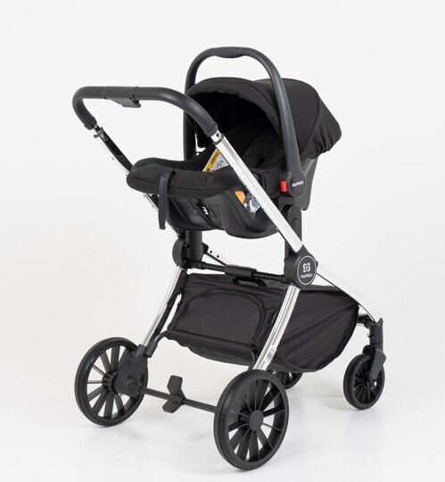 Коляска Farfello Baby Shell 3 в 1 / 2024 Black-Silver Chrome BBS-007