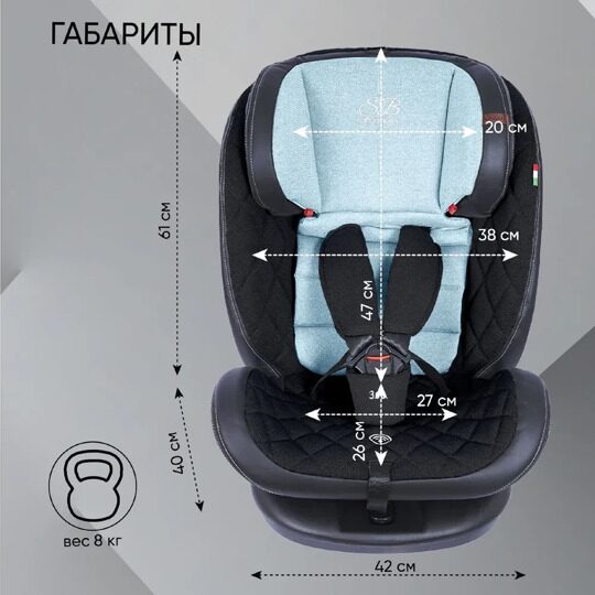 Автокресло Sweet Baby Ranger 360 Isofix (0-36) / Black-Blue