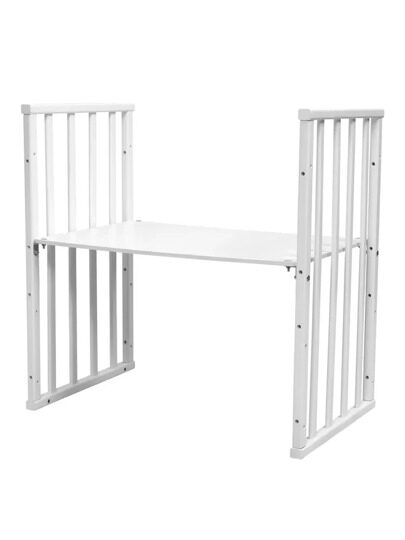 Кроватка VDK Crystal Star 6 в 1 с поперечным маятником и колесами / Белый