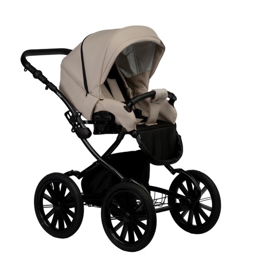 Коляска Indigo AVEO ECO Plus 14" 2 в 1  / ae 03 (бежевая кожа)