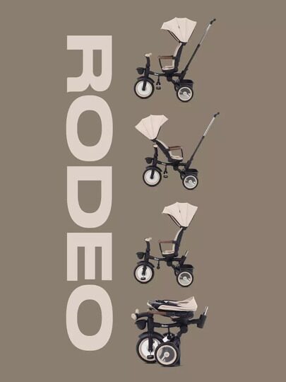 Детский трехколесный велосипед с ручкой MOWBaby RODEO MC053 / Beige