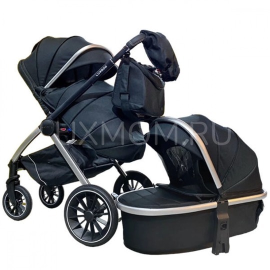 Прогулочная коляска LuxMom 750 2в1 черная