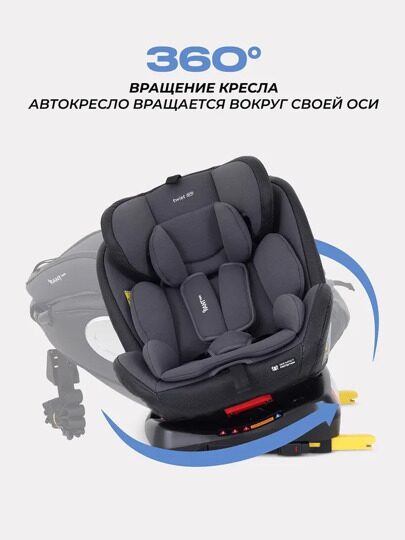 Автокресло Rant Basic TWIST PRO isofix 0/1/2/3 (0-36 кг) / YC06 Grey