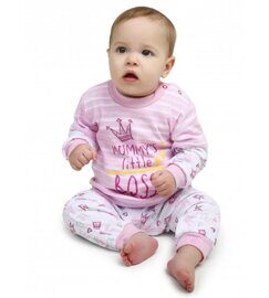 Пижама "Little BOSS" девочка (интерлок) розовый