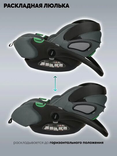 Автокресло Indigo TECHNO I-SIZE (0-13 кг) (40-87см) / темно-зеленый