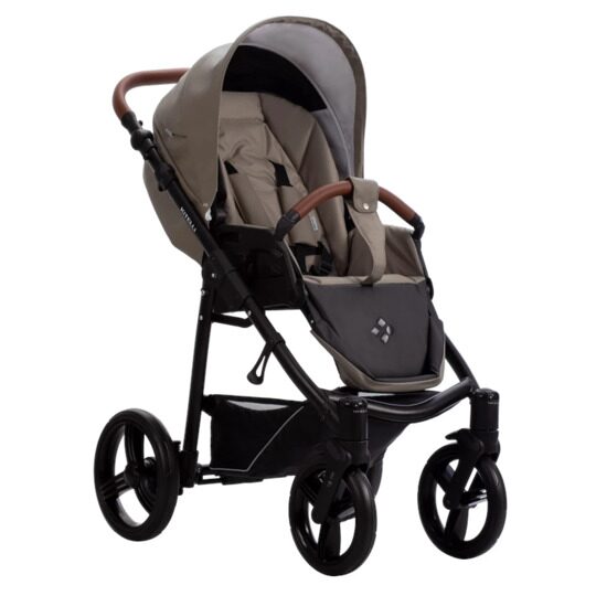 Коляска Bebetto KITELLI PRO 3 в 1 / pro 04 (т.бежевая кожа)
