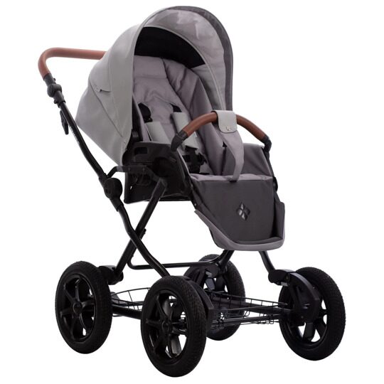 Коляска Bebetto AQUARIUS PRO 3 в 1 / 02 (св.серая кожа)