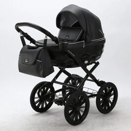 Коляска Adamex Chantal Retro Eco (Deluxe) 2 в 1 100% экокожа C114