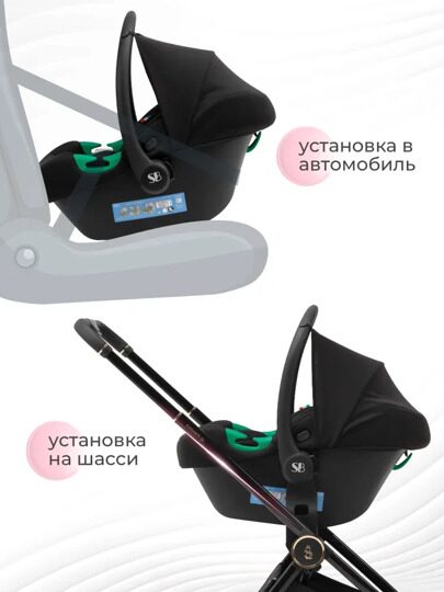 Автокресло Sweet Baby Elegante Plus (0-13 кг.) DK591 / Black