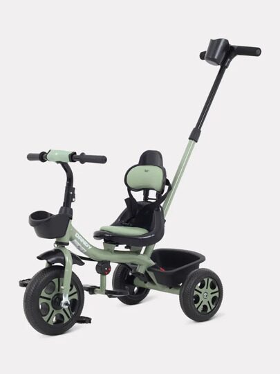 Детский трехколесный велосипед с ручкой Rant Basic DANDY RB252 / Green