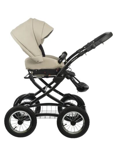 Коляска Jovola TESSA Classic ECO 2 в 1 / tte 02 (св.бежевая кожа)