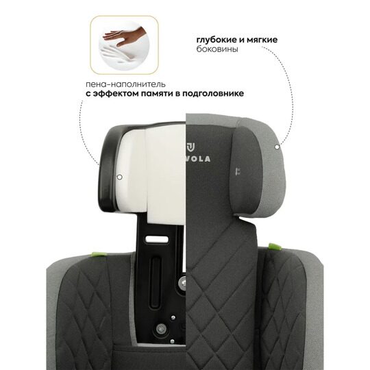Автокресло Jovola Atour I-Size Isofix YB805A (15-36 кг) / светло-серый