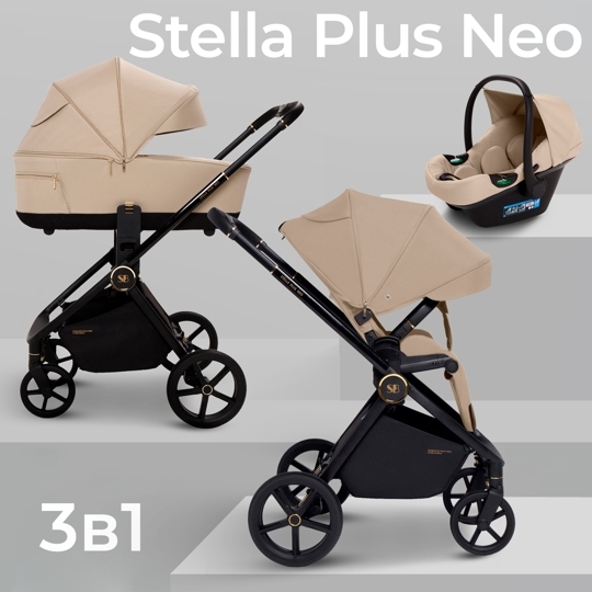Коляска Sweet Baby Stella Plus Neo 3 в 1 / Beige