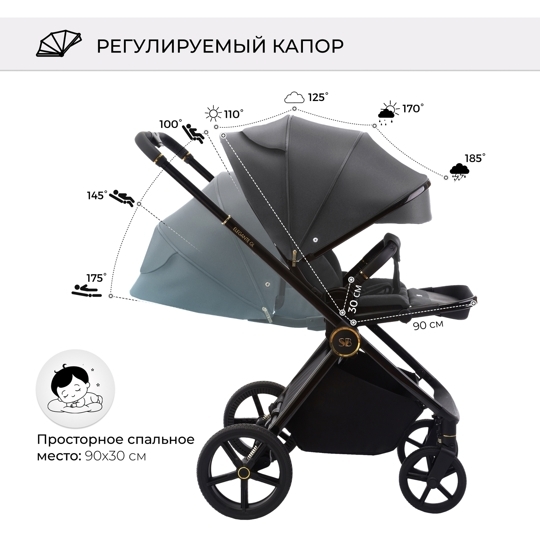 Прогулочная коляска Sweet Baby ELEGANTE / GL Grey