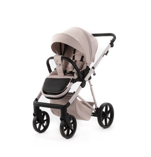 Коляска Adamex DELTA NATURA 3 в 1 / DN-2-ROSE (Розовая ткань-розовая рама)