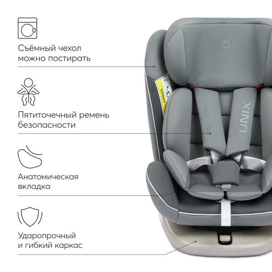 Автокресло Happy Baby UNIX isofix (0-36 кг) / dark olive