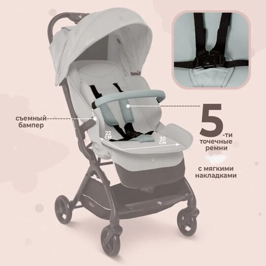 Прогулочная коляска Sweet Baby Bella / Grey