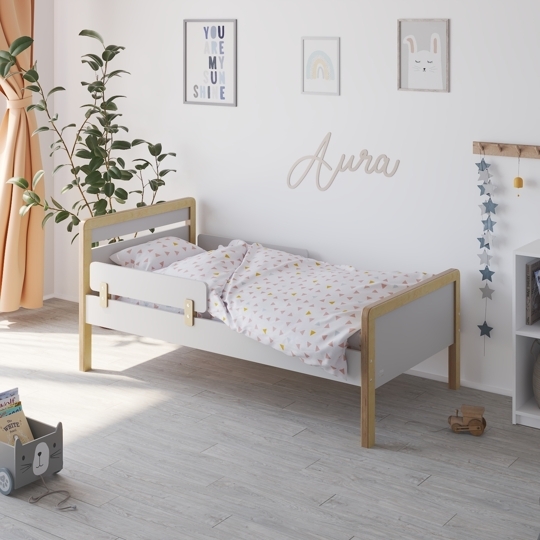 Подростковая кровать Sweet Baby Aura Натуральный-Серый