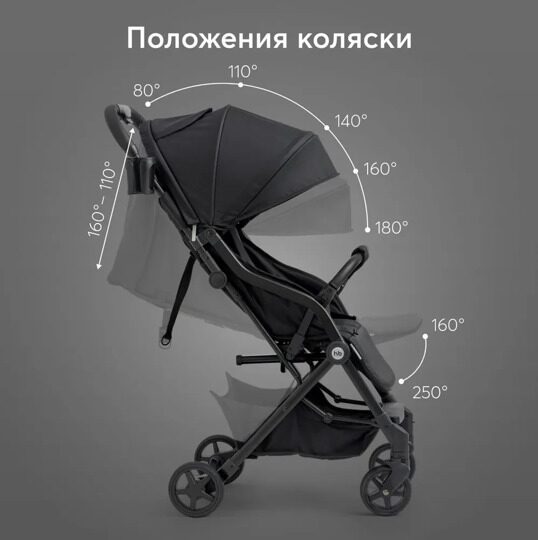 Коляска прогулочная Happy Baby UMMA /  true black