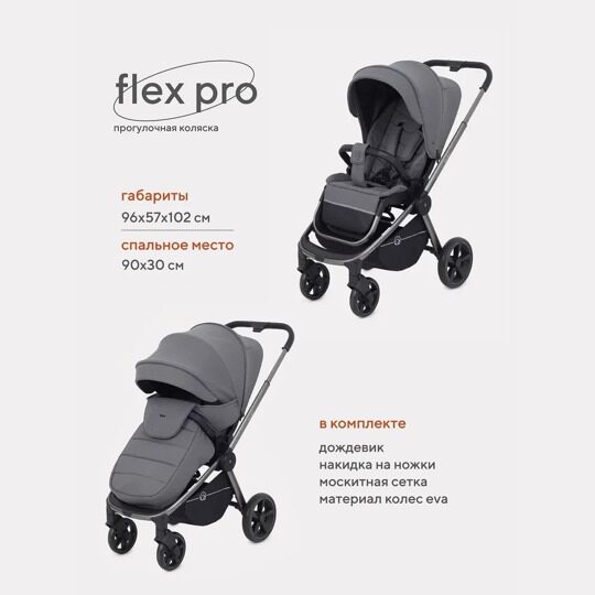 Прогулочная коляска Rant Flex Pro 2023 RA099 / Grey