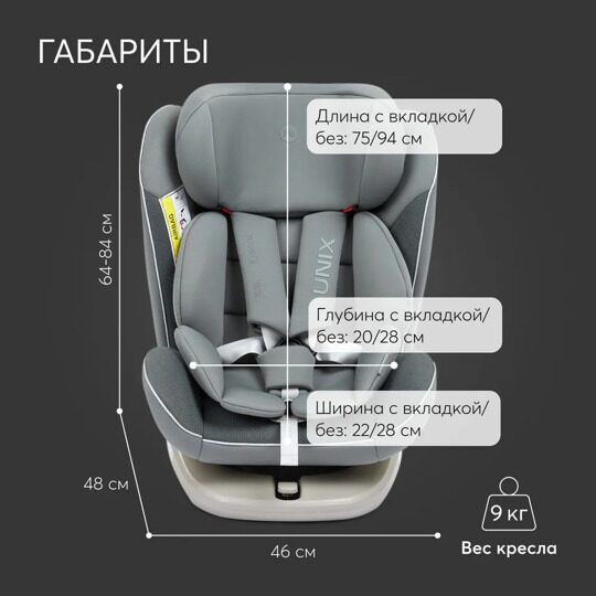 Автокресло Happy Baby UNIX isofix (0-36 кг) / dark olive