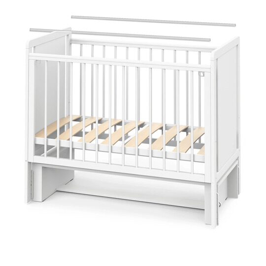 Кроватка Indigo Classic маятник / белая аляска