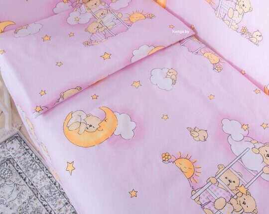 Комплект в кроватку Баю-Бай Нежность розовый К70-Н1 (7 предметов)