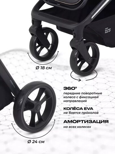 Прогулочная коляска MOWBaby FINCH MB105 / Black