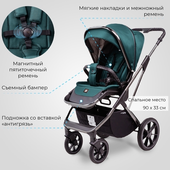 Коляска Sweet Baby ROCCO 2 в 1 / Green