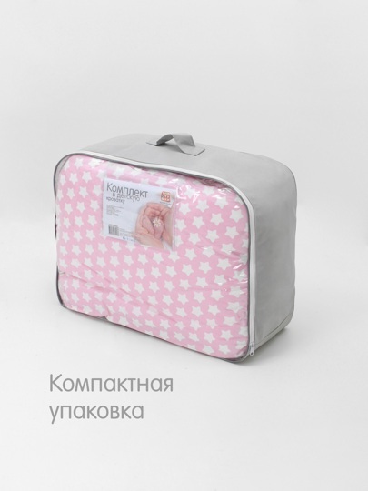 Комплект в кроватку Топотушки 12 месяцев (6 предметов) 661/1 розовый, поплин