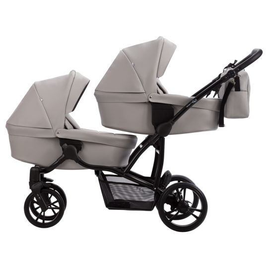 Коляска для двойни BEBETTO-42 3 в 1 / 21 PRO (св.серый)