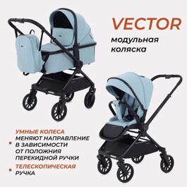 Коляска Rant VECTOR 2 в 1 с перекидной ручкой RA322 / Blue