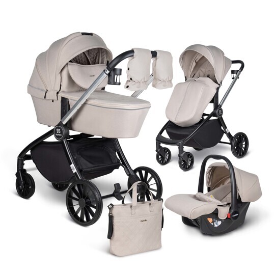 Коляска Farfello Baby Shell 3 в 1 / 2024 кофейный BBS-003