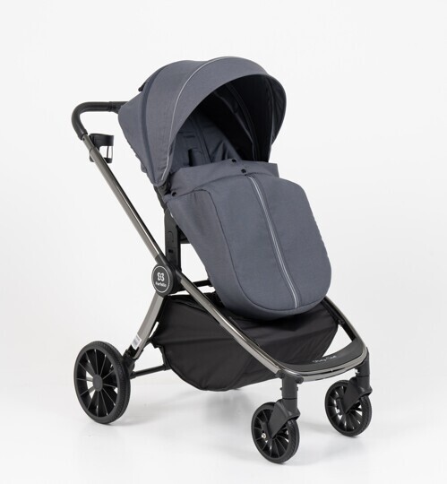 Коляска Farfello Baby Shell 3 в 1 / 2024 Тёмно-серый черный хром BBS-009