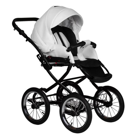Коляска Jovola Tessa Classic Eco Plus 14 2 в 1 / Te 05 (белая кожа)