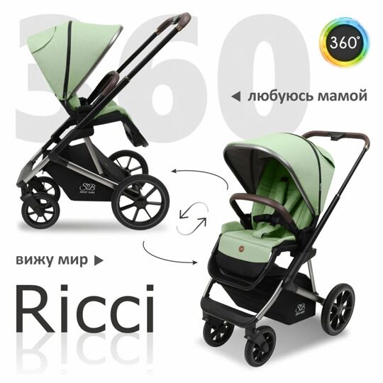 Коляска Sweet Baby RICCI 2 в 1 Mint