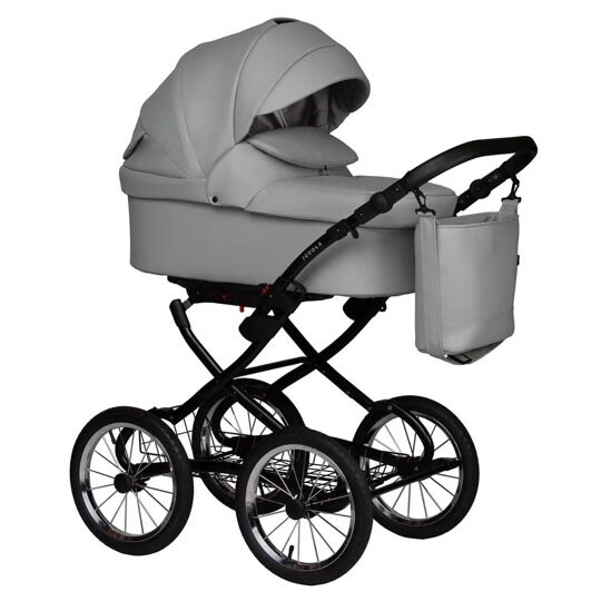 Коляска Jovola Tessa Classic Eco Plus 14 2 в 1 / Te 04 (св.серая кожа)