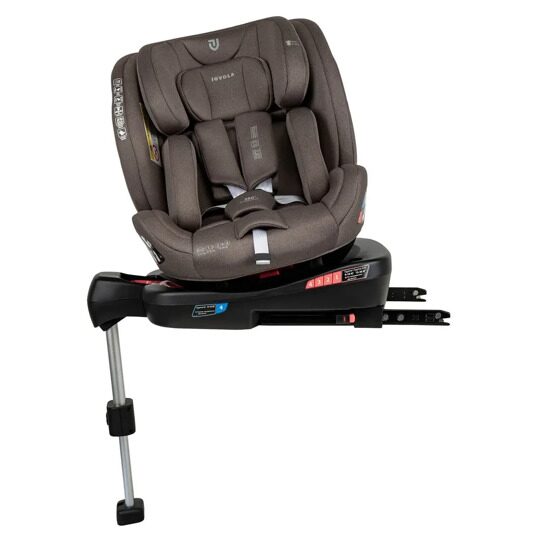 Автокресло детское Jovola JET 8.0 Isofix 0-36 кг с упором в пол / бежевый-коричневый