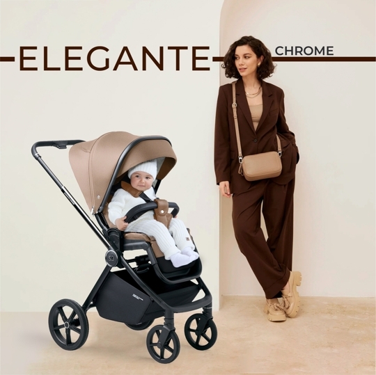 Прогулочная коляска Sweet Baby ELEGANTE / Chrome Brown